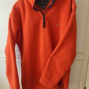 Tommy Hilfiger Vibrant Orange Quarter-Zip Fleece